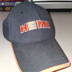 Dodge Ram HEMI Men's Baseball Hat Cap Orange Gray Embroidered Adjustable